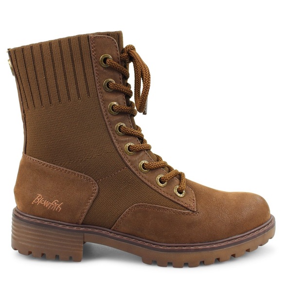 Blowfish Shoes - Blowfish Malibu Vegan Women's Reilly Boots Brown Combat Boots Size 10